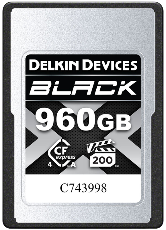 Delkin CFexpress 4.0 BLACK | Type A | VGP200, R1830/W1740 I 960GB including cardreader - 3
