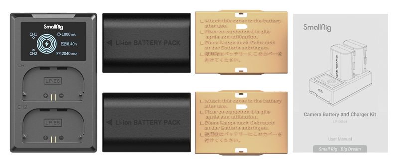 SmallRig 3821 LP-E6NH Battery & Charger Kit - 5