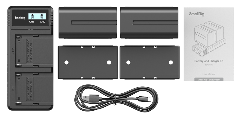 SmallRig 3823 NP-F970 Battery & Charger Kit - 7