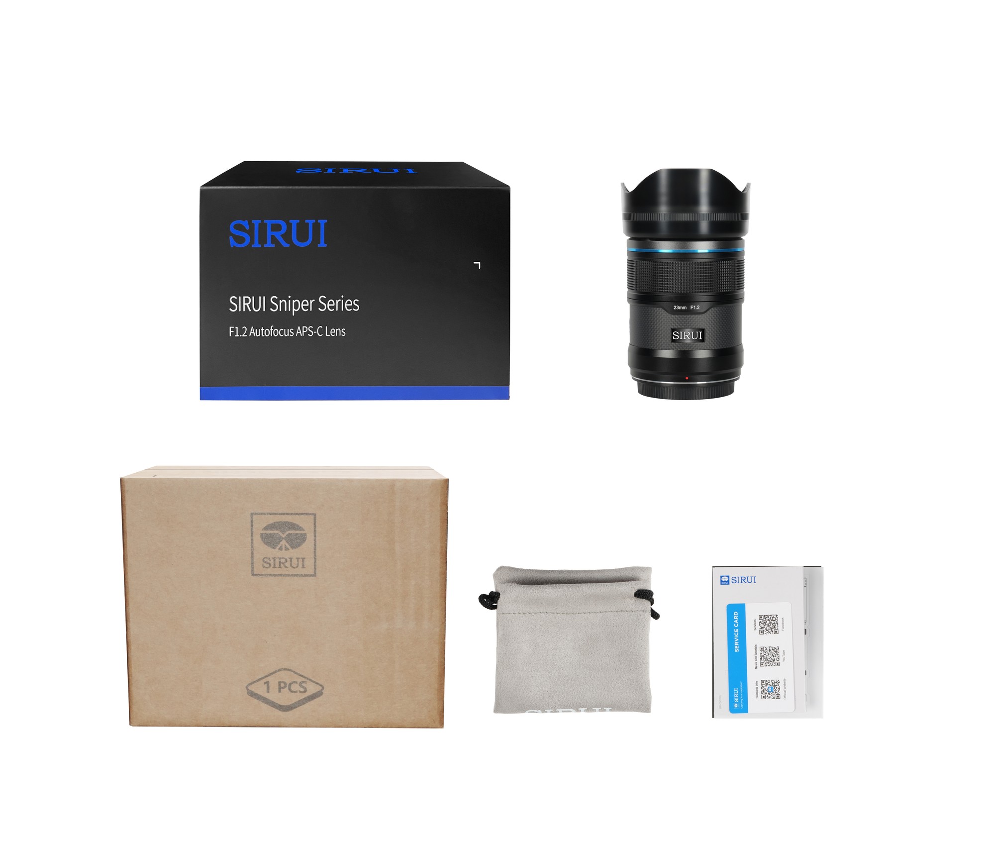 Sniper 23mm F1.2 APSC Auto-Focus Lens 
(Z Mount, Black, Carbon Fiber) - 3