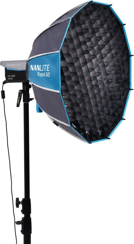 Nanlite Rapid 60 Parabolic Softbox SB-RP60 with Eggcrate for FM Mount - 8