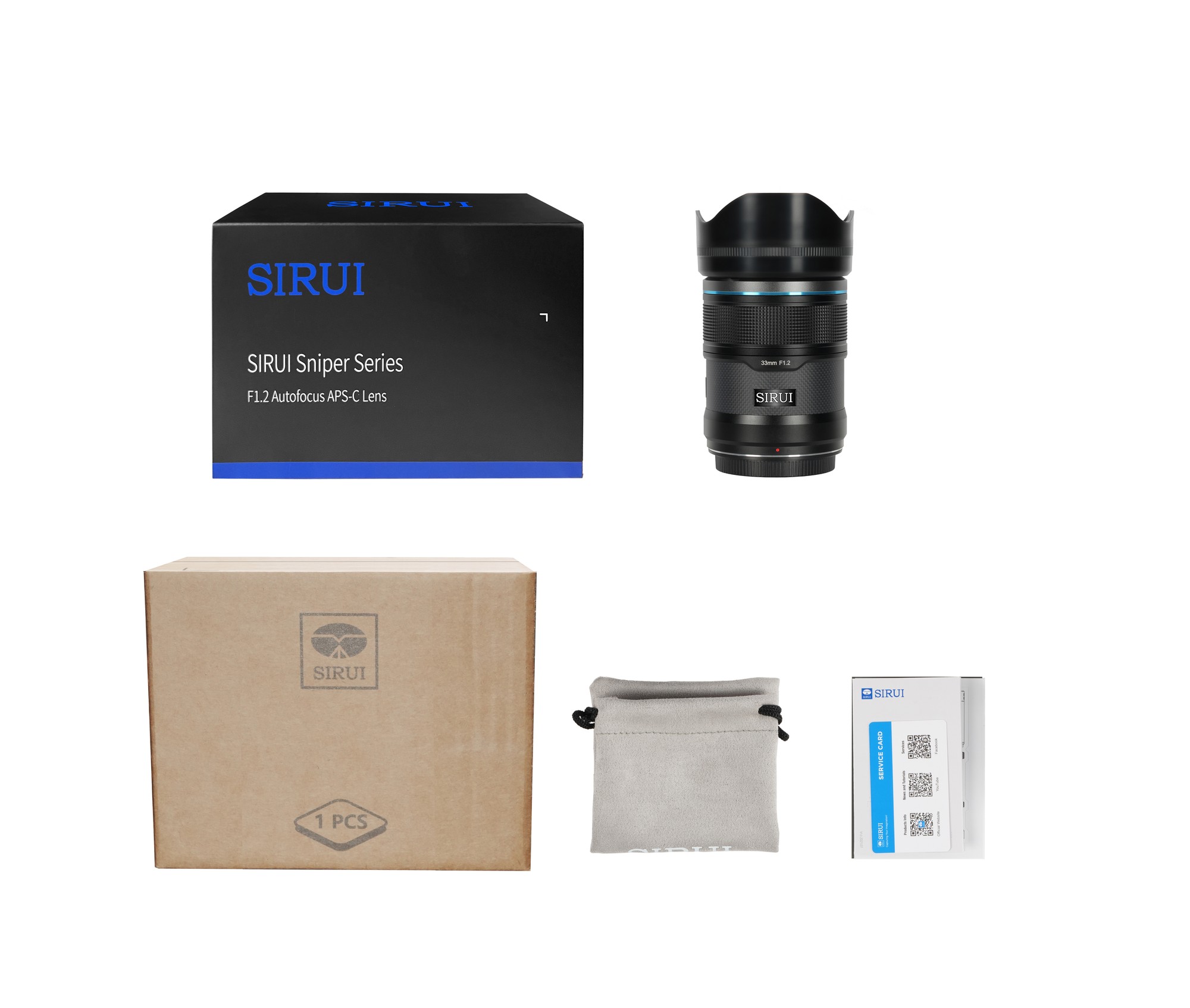 Sniper 33mm F1.2 APSC Auto-Focus Lens 
(E Mount, Black, Carbon Fiber) - 5