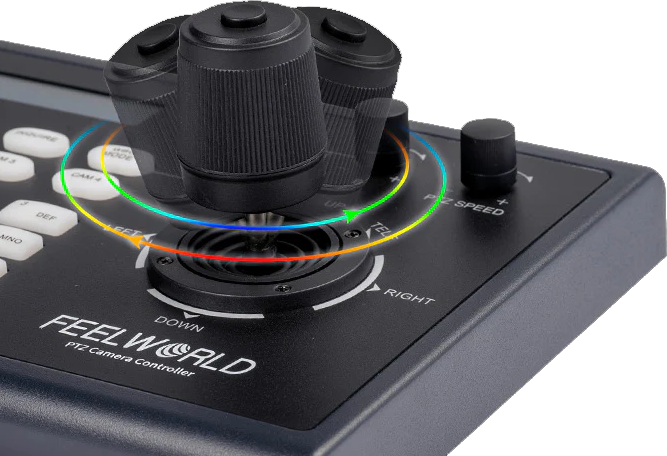 Feelworld KBC10 PTZ Camera Controller with Joystick and Keyboard Control LCD Display PoE Supported - 6