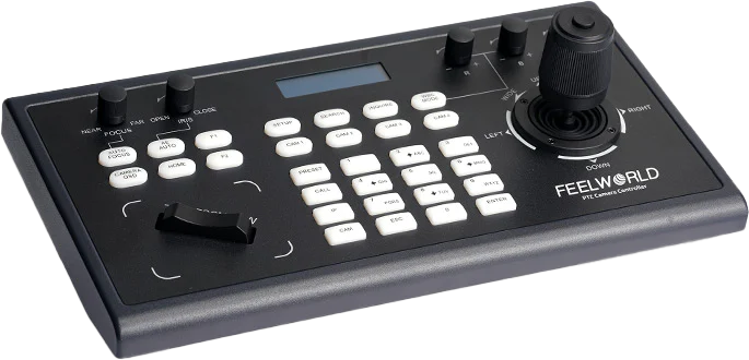 Feelworld KBC10 PTZ Camera Controller with Joystick and Keyboard Control LCD Display PoE Supported - 2