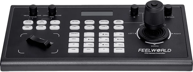 Feelworld KBC10 PTZ Camera Controller with Joystick and Keyboard Control LCD Display PoE Supported - 3
