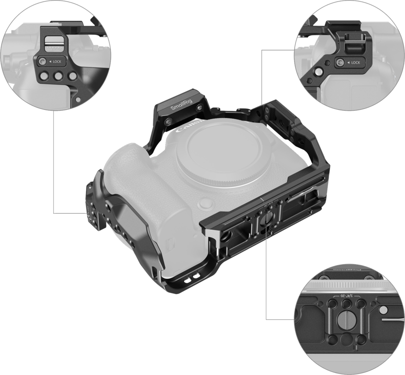 SmallRig 4159 Cage For Canon EOS R6 MKII - 4