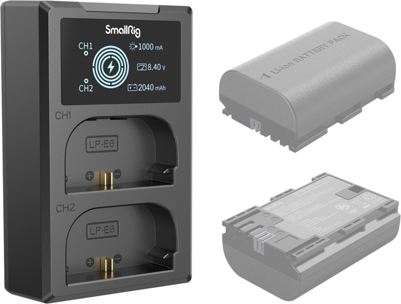 SmallRig 4084 Battery Charger For LP-E6 Batteries - 2