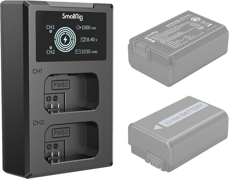 SmallRig 4081 Battery Charger For NP-FW50 Batteries - 2