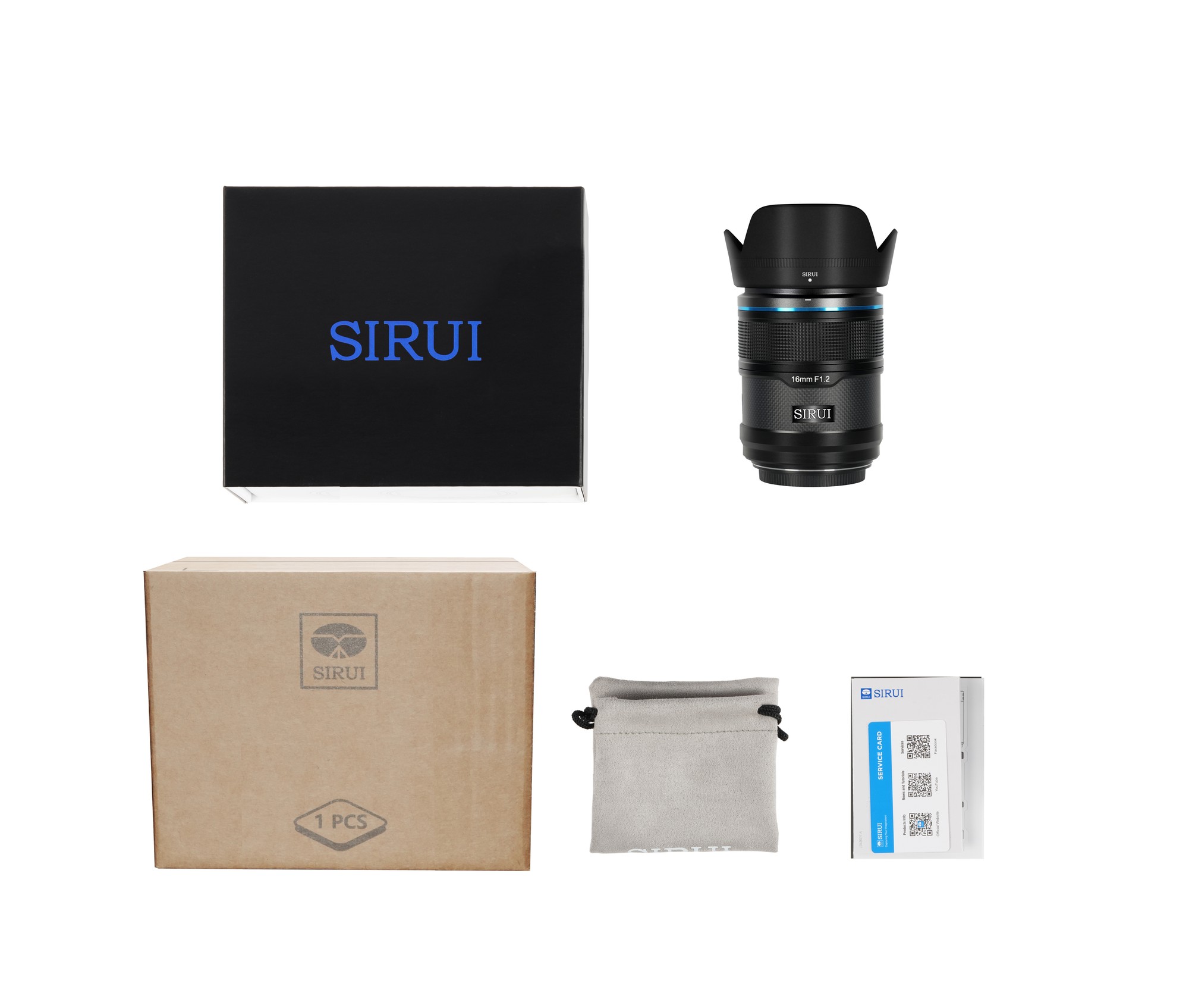SIRUI Sniper 16mm F1.2 APS-C/S35 Auto-Focus Lens 
(X Mount, Black, Carbon Fiber) - 4