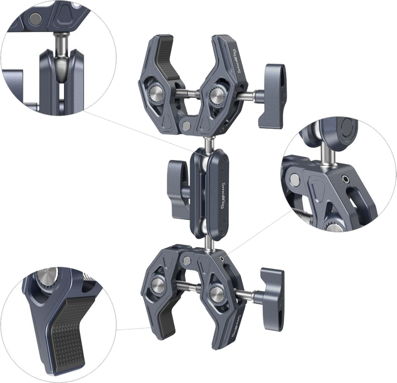 SmallRig 4103 Super Clamp with Double Crab-shaped Clamps - 2