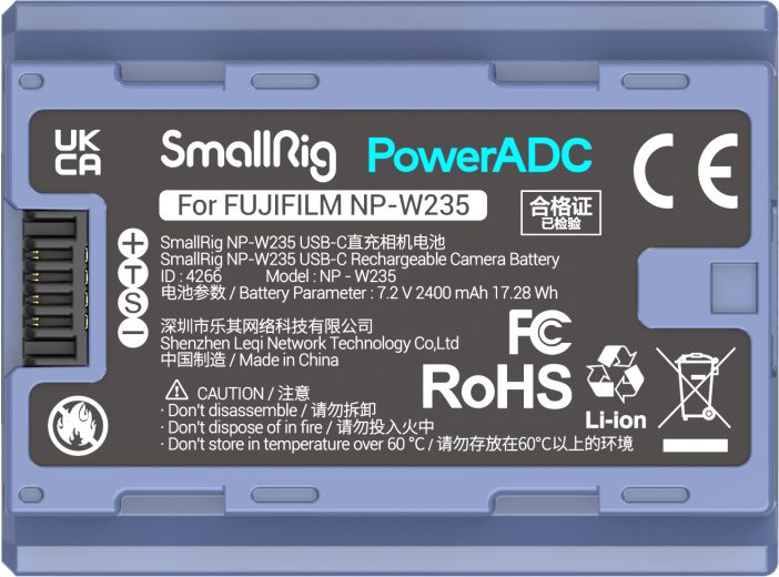 SmallRig 4266 Camera Battery USB-C Rechargable NP-W235 - 2