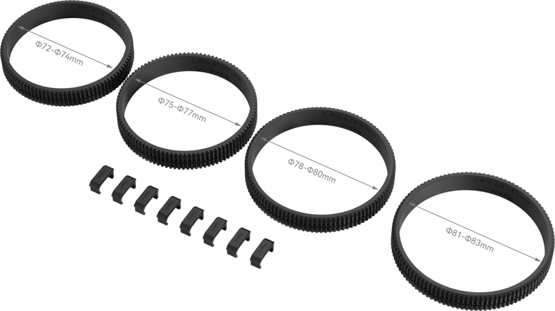 SmallRig 4187 Focus Gear Ring Seamless Kit (72-74 / 75-77 / 78-80 / 81-83 mm) - 2