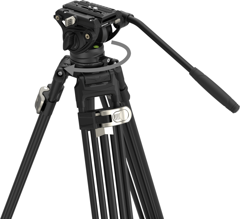 SmallRig 4163 Heavy-Duty Aluminium Video Tripod Kit FreeBlazer AD-80 - 4
