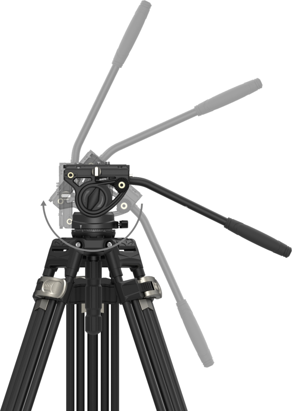 SmallRig 4163 Heavy-Duty Aluminium Video Tripod Kit FreeBlazer AD-80 - 5