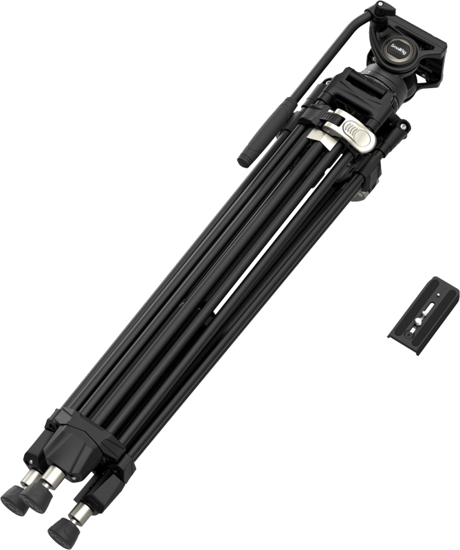 SmallRig 4163 Heavy-Duty Aluminium Video Tripod Kit FreeBlazer AD-80 - 3