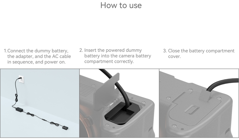 SmallRig 4269 Dummy Battery with Power adapter (EU) NP-FZ100 - 5