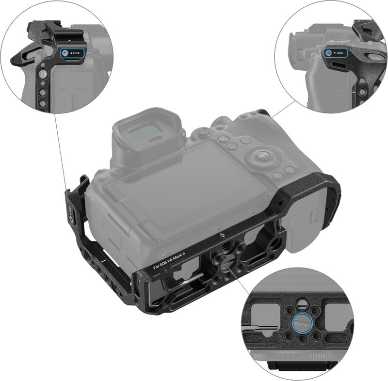 SmallRig 4161 Camera Cage Black Mamba for Canon EOS R6 MII - 3