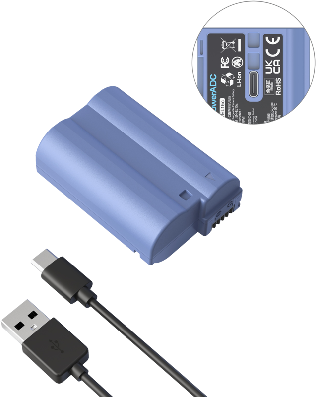 SmallRig 4332 Camera Battery USB-C Rechargable EN-EL15c - 2