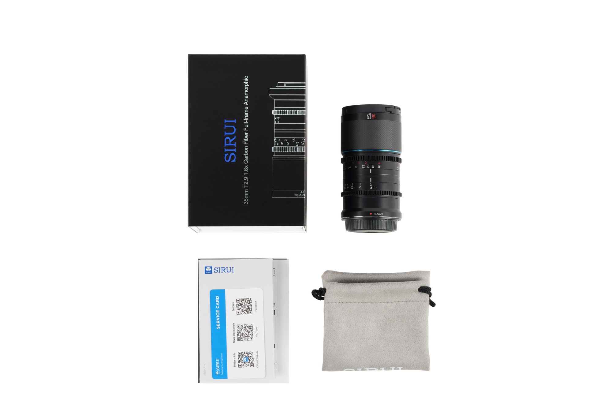 SIRUI Saturn 35mm T2.9 1.6x Carbon Fiber Full-frame Anamorphic RF Mount(Blue Flare) - 3