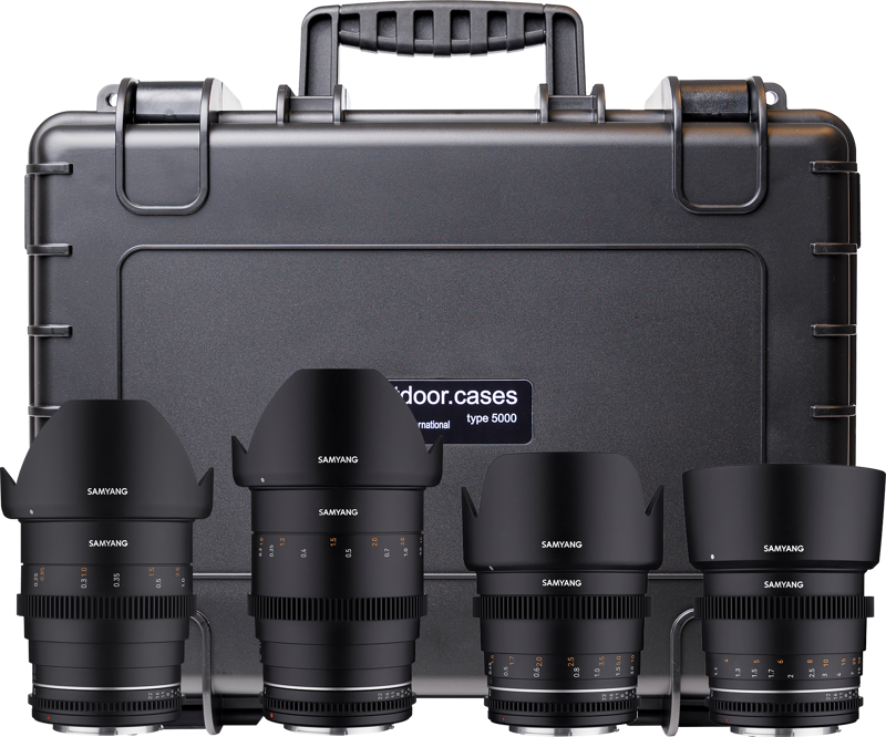 Samyang 4 KIT 24/35/50/85 VDSLR MK2 Sony FE  + Hardcase