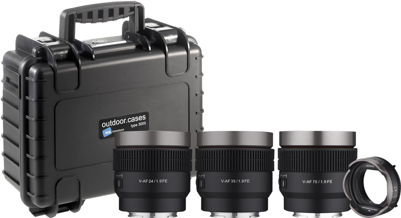 Samyang V-AF lens Kit with MF Adapter and Hardcase