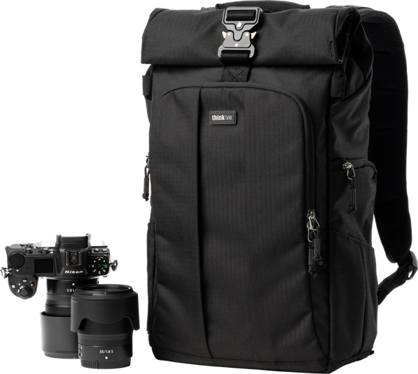 Think Tank FocusPoint 22L I Hybrid RollTop Backpack I Asphalt Black - 12