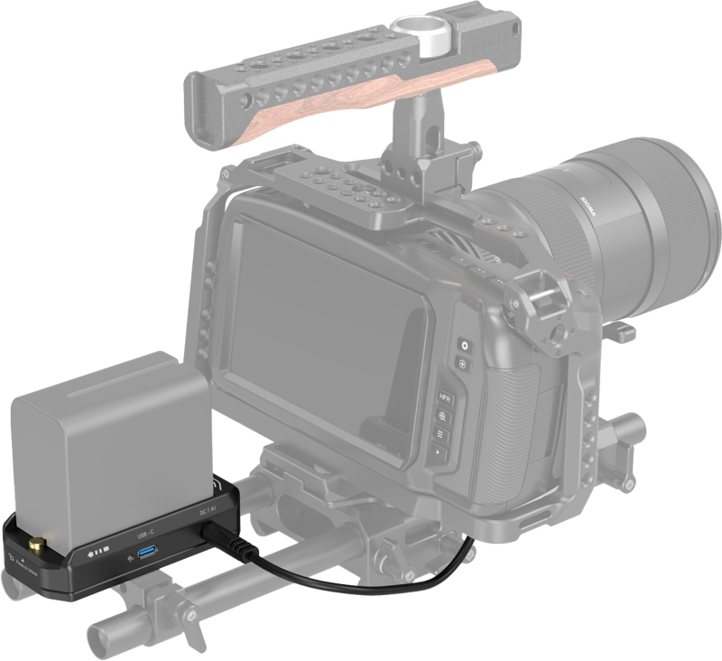 SmallRig 4340 NP-F Battery Adapter Mount Plate Kit Canon EOS R5/R5C and BMPCC 4K/6K/6K Pro - 4