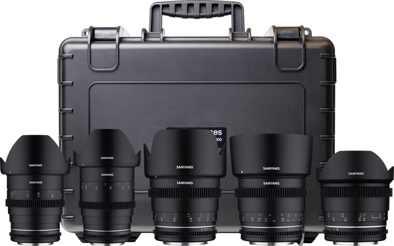 Samyang 5 KIT 14/24/35/50/85 VDSLR MK2 Canon RF + hardcase