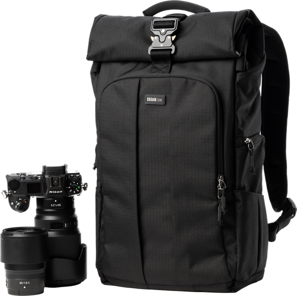 Think Tank FocusPoint 30L I Hybrid RollTop Backpack I Asphalt Black - 12