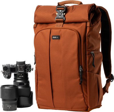 Think Tank FocusPoint 30L I Hybrid RollTop Backpack I Urban Rust – för filmskapare - 12