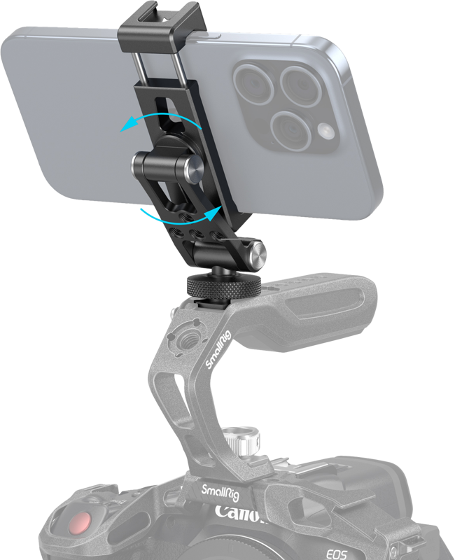 SmallRig 4382 Metal Phone Holder with Cold Shoe Mount - 4