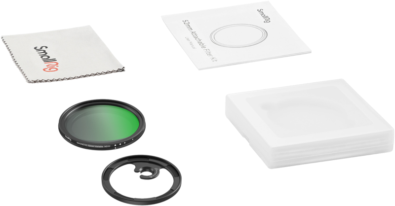 SmallRig 4386 Magease Magnetic VND Filter Kit ND2-ND32 (1-5 Stop) with M-mount Filter Adapter 52mm - 4