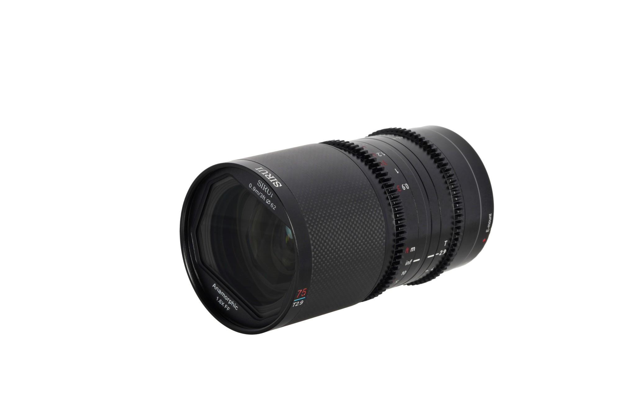SIRUI Saturn 75mm T2.9 1.6x Carbon Fiber Full-frame Anamorphic DL Mount (Neutral  Flare) – för filmskapare - 3