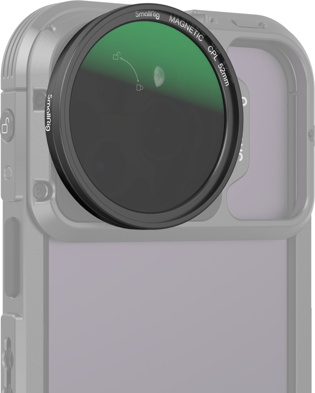 SmallRig 4388 MagEase Magnetic CPL Filter Kit with M-mount Filter Adapter (52mm) - 2