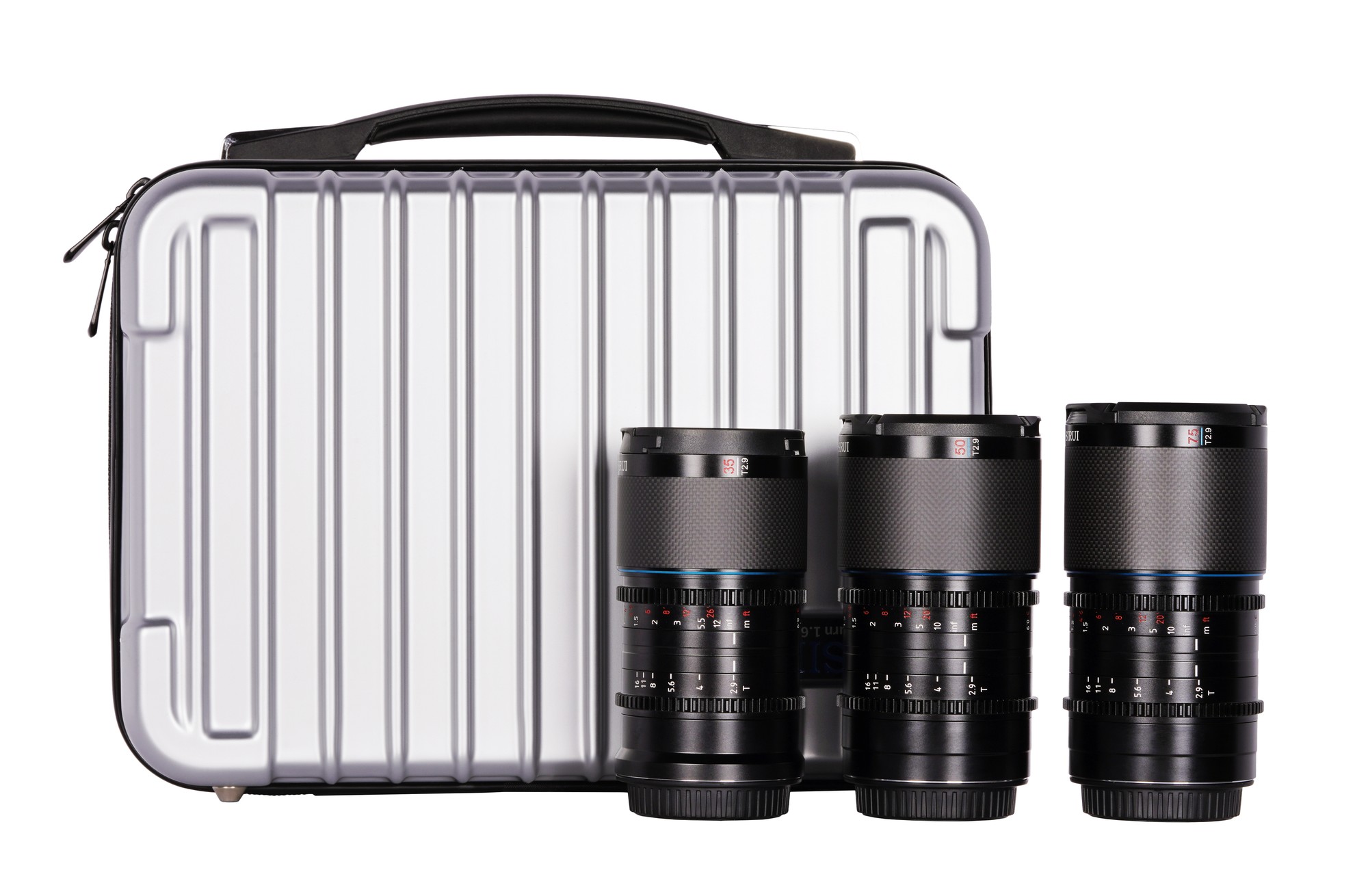 SIRUI Saturn 1.6x Carbon Fiber Full-frame Anamorphic Lens Set RF Mount (35mm, 50mm, &75mm, Blue Flare) - 2