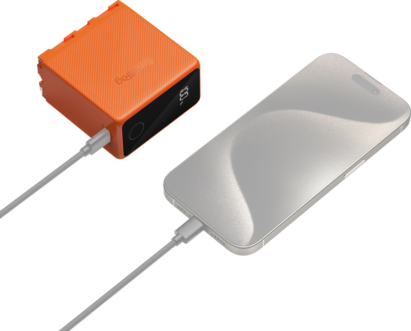 SmallRig 4576 Camera Battery USB-C Rechargeable NP-F970 Orange - 8