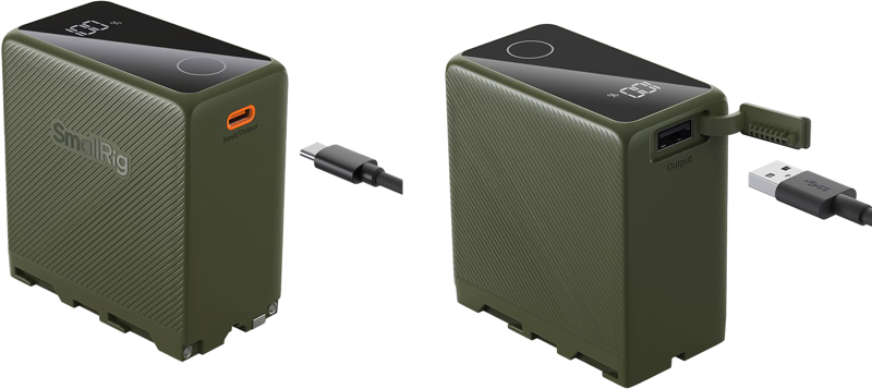 SmallRig 4577 Camera Battery USB-C Rechargeable NP-F970 Green - 3