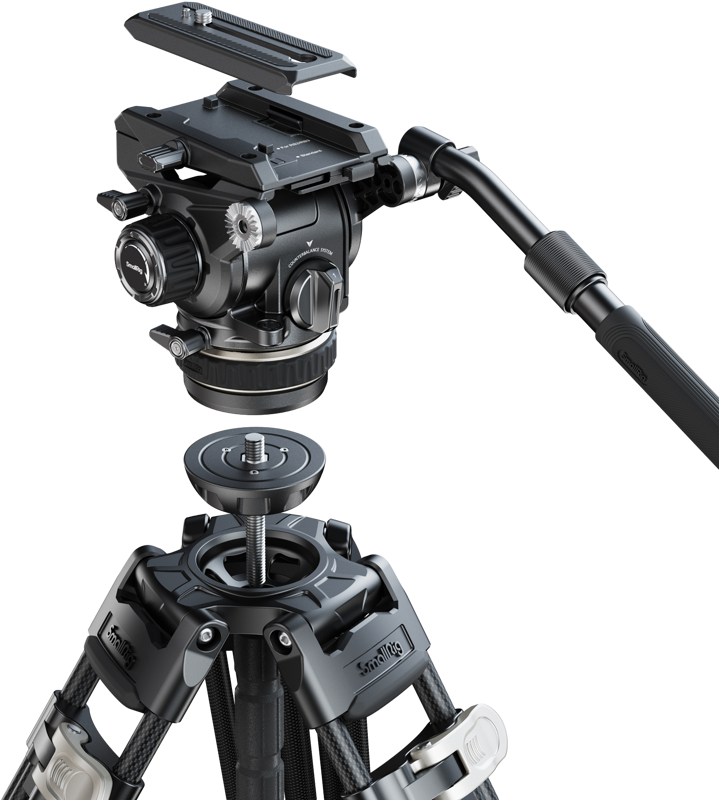 SmallRig 4463 Heavy-Duty Carbon Fiber Tripod Kit AD-120 - 5