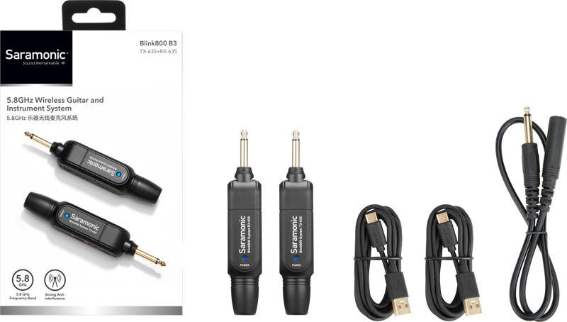 Saramonic Blink 800 B3, 5.8GHz durable metal wireless 6.35mm system - 7