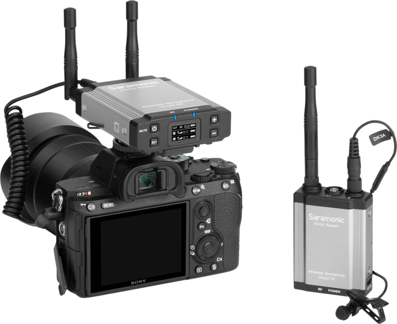 Saramonic Vlink2 Kit1, 2.4GHz Two Way-Communication Wireless Microphone System (TX+RX) - 2