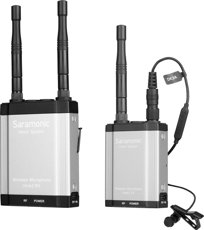 Saramonic Vlink2 Kit1, 2.4GHz Two Way-Communication Wireless Microphone System (TX+RX)