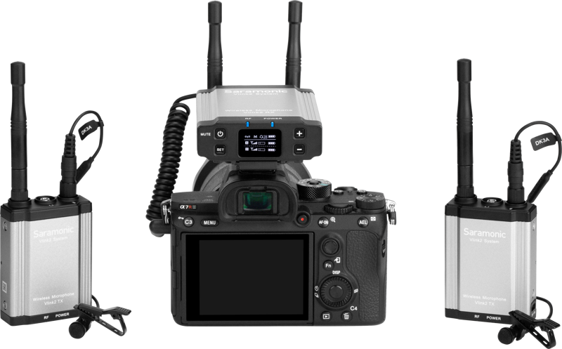 Saramonic Vlink2 Kit2, 2.4GHz Two Way-Communication Wireless Microphone System (2xTX+RX) - 2