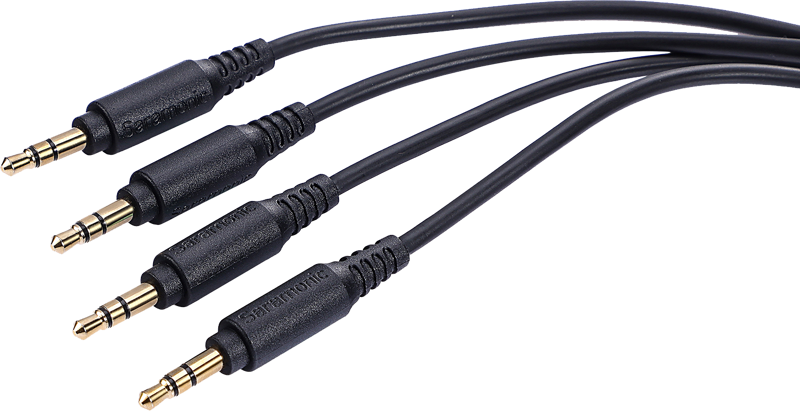 Saramonic Cable SR-C2019 Dual 3.5mm TRS Male to Four 3.5mm TRS Male Cable - 3