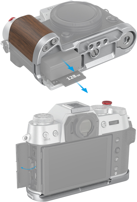 SmallRig 4784 Wooden L-Shape Grip for Fujifilm X-T50 Black - 2