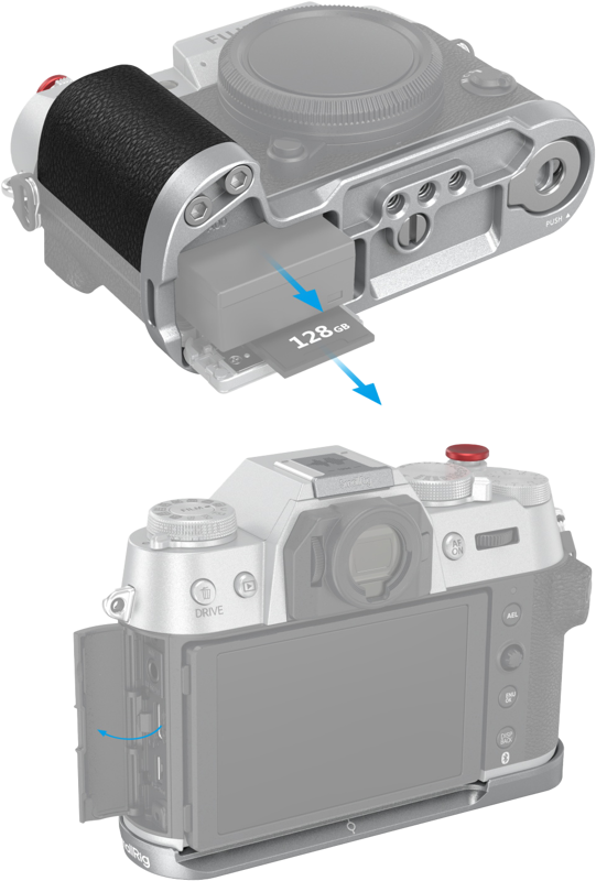 SmallRig 4713 Silicone L-Shape Handle for Fujifilm X-T50 Silver - 5