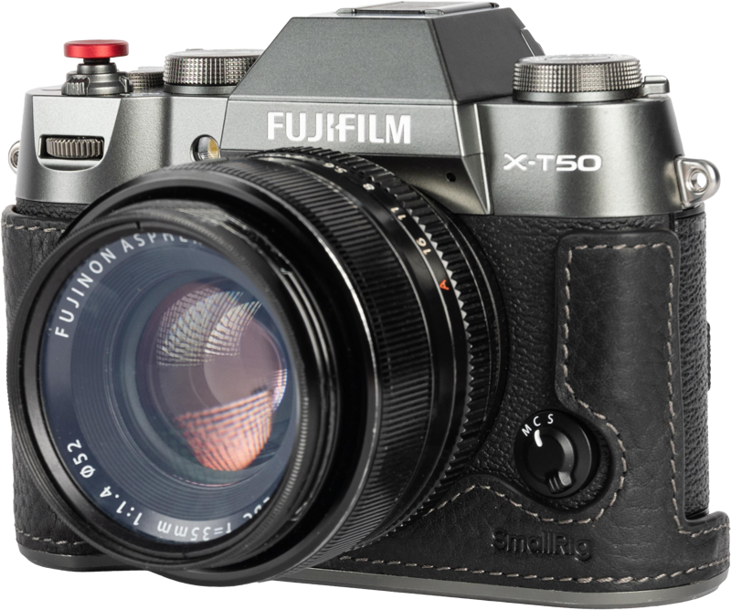 SmallRig 4709 Leather Half Case Kit for Fujifilm X-T50 Black - 3