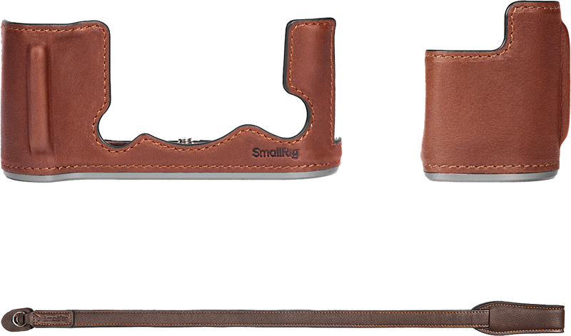 SmallRig 4710 Leather Half Case Kit for Fujifilm X-T50 Brown - 2
