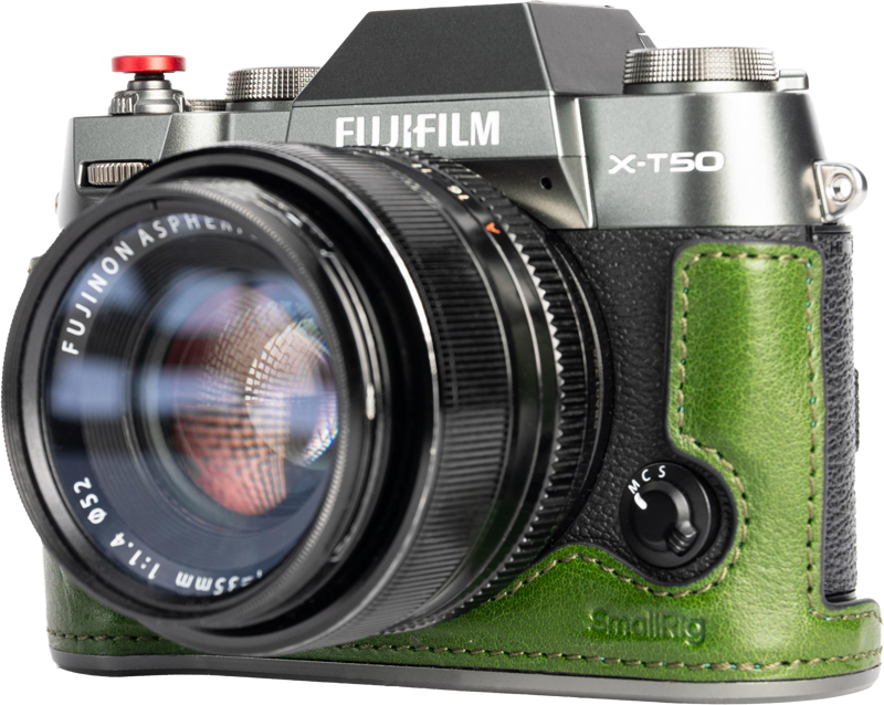 SmallRig 4711 Leather Half Case Kit for Fujifilm X-T50 Green - 3