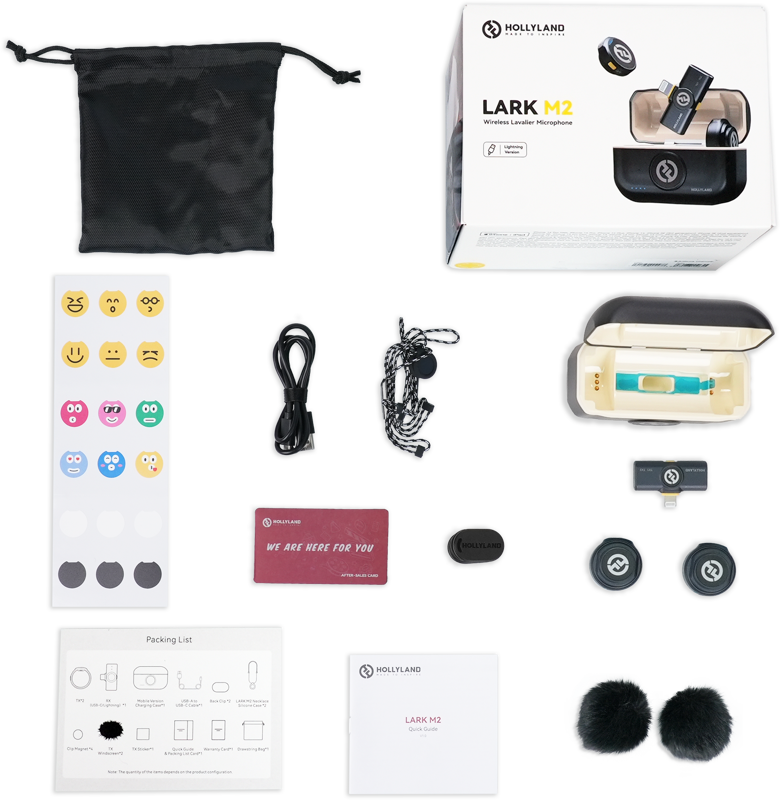 Hollyland Lark M2 Lightning - Wireless Lavalier Microphone with Lightning Plug (Duo,Shine Charcoal) - 3