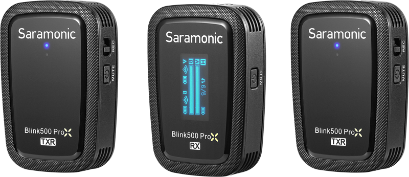 Saramonic Blink 500 ProX B2R 2.4GHz Dual-Channel Wireless Microphone System with Charging Case